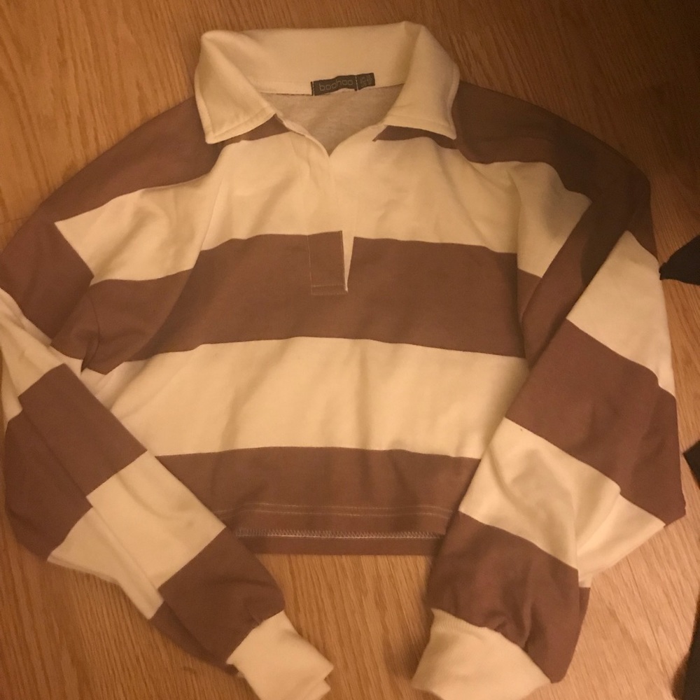 BOOHOO rugby crop top